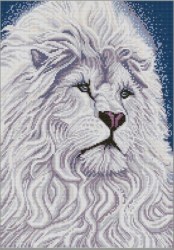 Вышивка белый лев 